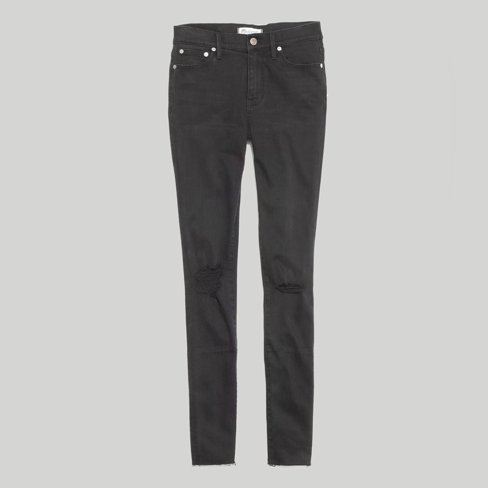 Madewell Tall 9" Mid-Rise Skinny Jeans in Black Sea - pre-loved
